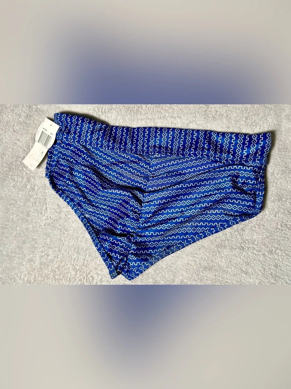 NWT!! Hot Water Blue Geo-Pattern Women  Bikini Bottom Size PS